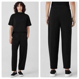 Eileen Fisher Sz XXS Organic Cotton Stretch Lantern Pants Lounge Elastic Waist